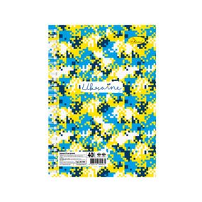 Блокнот "Ukraine" А5 АП-1901-4, 40 сторінок, пружина збоку