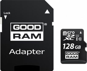 Карта пам'яті GoodRam microSDXC 128GB Class 10 UHS I (M1AA-1280R12) + SD адаптер (M1AA-1280R12)