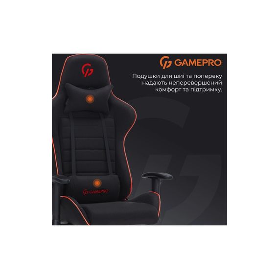 Крісло ігрове GamePro GC575FB Fabric Size L Black/Red (GC575FB) | Зображення 9