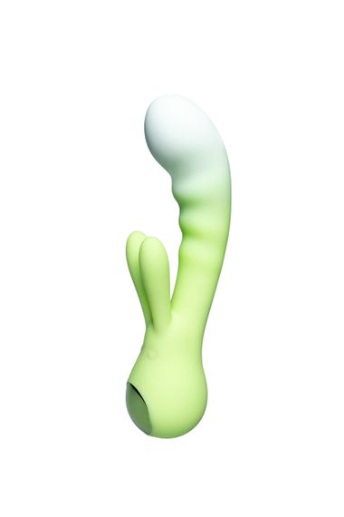 Вібратор-кролик зі світлодіодом Every Night Toys для точки G, зелений градієнт Sex Aura | Зображення 3
