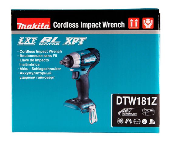 Гайкокрут акумуляторний Makita DTW181Z (210 Нм, 1/2", LXT, без акумуляторів та зарядного пристрою) | Зображення 5