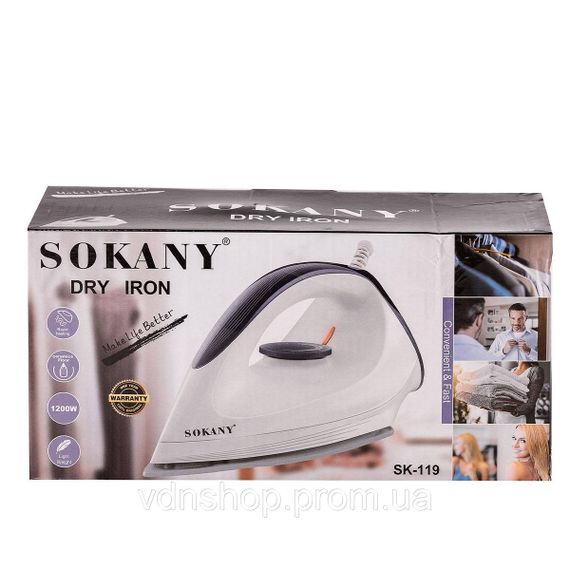 Праска з парою для дому Sokany якісна керамічна 1200 Вт SK-119 | Зображення 4