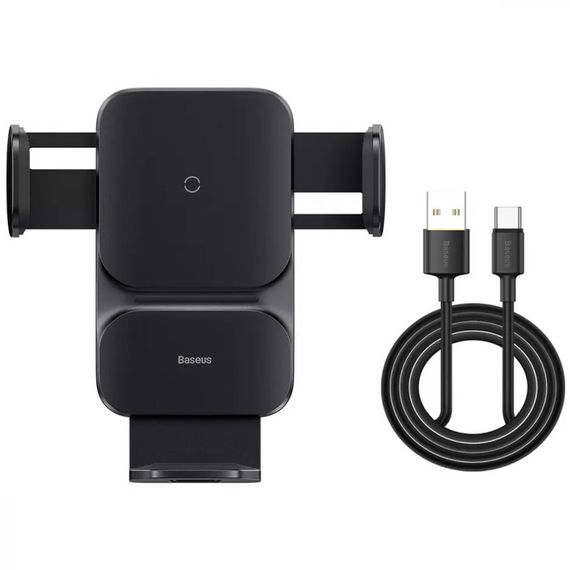Автодержатель с БЗУ Baseus Wisdom Auto Alignment (QI 15W) (Air Outlet base) (CGZX000001) Black | Зображення 6