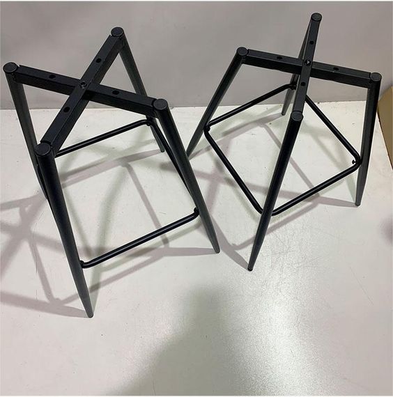 Полубарный стул Alby Bar 65 ML с черными металлическими ножками, мягкая обивка велюр черный OR-854 | Зображення 8