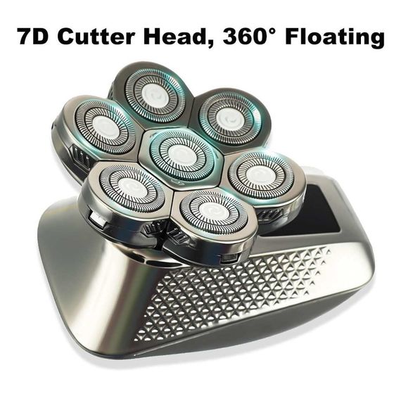 Електробритва чоловіча акумуляторна роторна 5 в 1 з 7 плавальними головками HM-1686 | Зображення 5