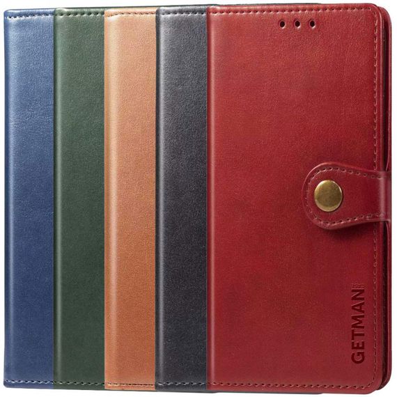 Шкіряний чохол-книжка GETMAN Gallant (PU) для Samsung Galaxy A32 4G Штучна шкіра, Чохлі, Червоний, Штучна шкіра, Слот для візитки, Чохол книжка