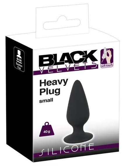 Анальна пробка - Black Velvets Heavy Plug Small