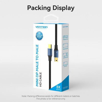 Кабель мультимедийный miniDisplayPort M to Mini DisplayPort M 2.0m V1.4 8K60Hz blue Vention (HCGLH) | Зображення 2