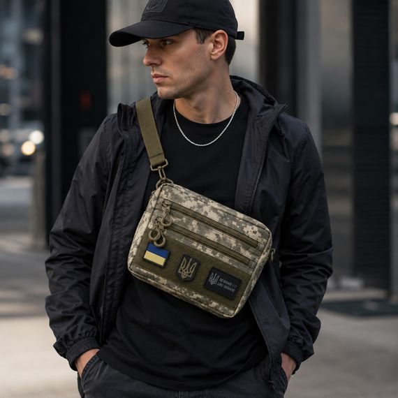 Чоловіча тактична сумка EDC Cordura 600D, сумка з кордури для патчів піксель RS-22 | Зображення 5