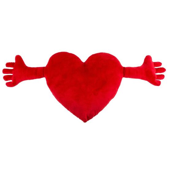 Мягкая игрушка сердце Red plush heart with arms 70 cm sexstyle | Зображення 1