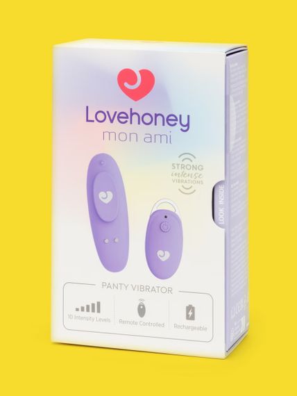 Вібратор в трусики з пультом Lovehoney Mon Ami Panty Vibrator для клітора, бузковий sexstyle