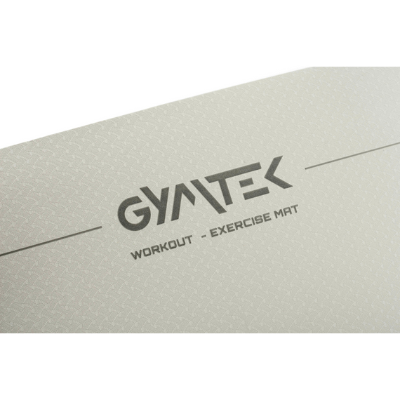 Килимок (мат) для фітнесу та йоги Gymtek Premium TPE 0,6см сіро-чорний | Зображення 5