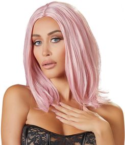 Перука боб-каре Cottelli Collection без чубчика, рожевий