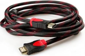 Кабель HDMI-HDMI Donli обплетення, ферити, посилений 5 м (4866lmn/yop)