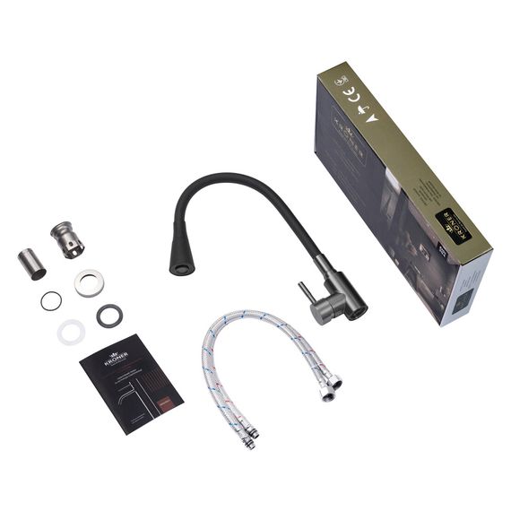 Змішувач для кухні Kroner KRP Edelstahl Klassisch - PVD031BLK (CV035373) | Зображення 2