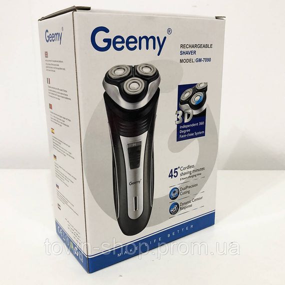 Электробритва GEEMY GM-7090 3 в 1 триммер. Цвет: синий | Зображення 4