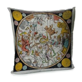 Подушка диванная с бархата Созвездия 45x45 см (45BP_UNI005)