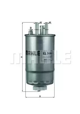 Фільтр паливний MAHLE/KNECHT Fiat, MAHLE/KNECHT (KL566) | Зображення 3
