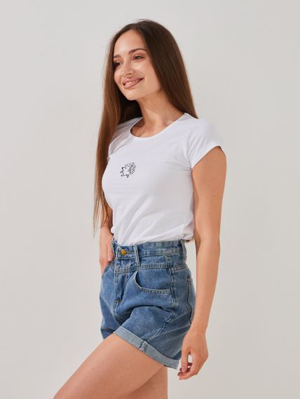 Футболка з принтом жіноча GENUA 26412 L Білий shop (2000999569821)