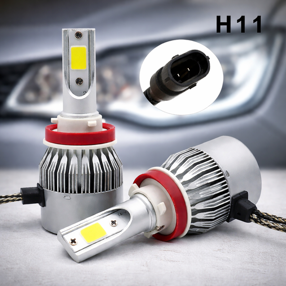 Комплект LED ламп C6 HeadLight H11 / Светодиодные автомобильные LED лампы C6 H11 | Зображення 4