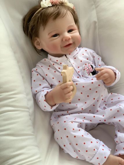 Колекційна Силіконова Лялька Реборн Немовля Анатомічна Новонароджена Дівчинка Брюнетка Марі (Вінилова Лялька) 45 см | Зображення 3