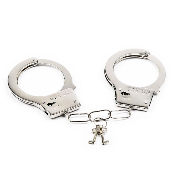 Наручники DS Fetish Handskaff metal silver Sex Aura | Зображення 1
