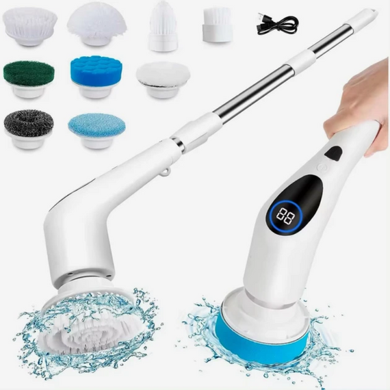 Електрична щітка для прибирання будинку й автомобіля 9 насадок, щітка ручна для всіх поверхонь | Зображення 2