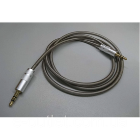 Аудіо кабель AUX 3.5мм Metal (1 метр) | Кабель AUX-AUX для машини, колонок, телефону в металевому корпусі