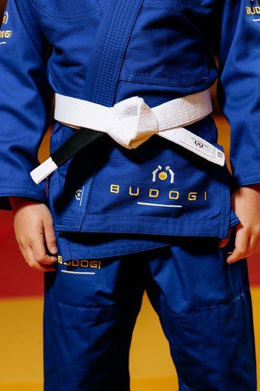 Синє дитяче кімоно для хлопчиків, грепплінг, TM BUDOGI, зріст 120 см, щільність 350 гр/м.кв. | Зображення 2