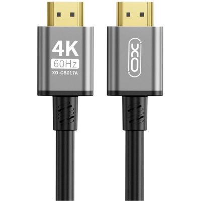 Кабель мультимедийный HDMI to HDMI 3.0m v2.0 black XO (GB017A-HDMI.tranish)