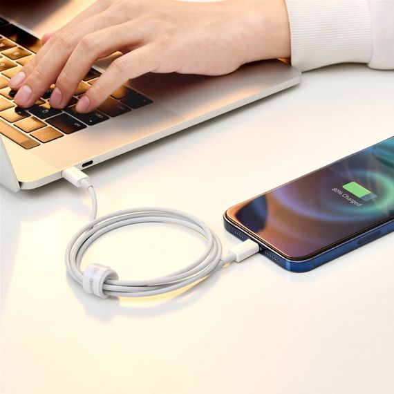 Дата кабель USB-C to Lightning 1.0m 20W Superior Series White Baseus (CATLYS-A02) | Зображення 8