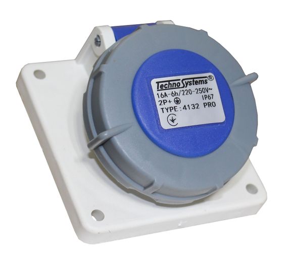 Розетка 4132 PRO прихована 2Р+PЕ 16А 220В IP67 Ny95503763