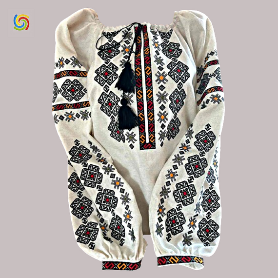 Рубашка Украинская вышиванка  32504 цвет белый размер XL