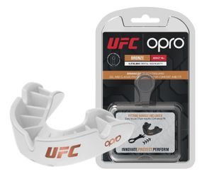 Капа боксерська OPRO Junior Bronze UFC Hologram White (art.002264002)