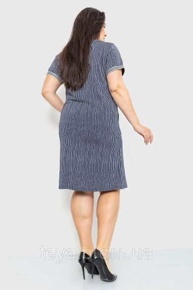 Плаття в смужку колір темно-синій розмір 9XL FA_007126 | Зображення 3