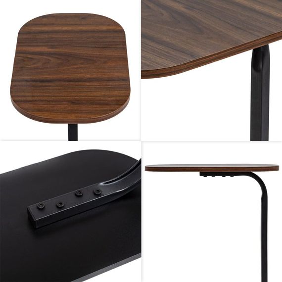 Столик приставний овальний 45х28х59см Walnut wood SW-00003367 | Зображення 3