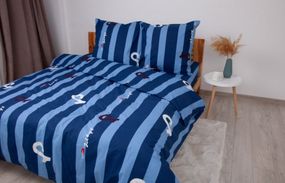Постільна білизна двоспальне ТЕП Soft dreams Line Blue 2-03858-26457 180х215 см блакитне