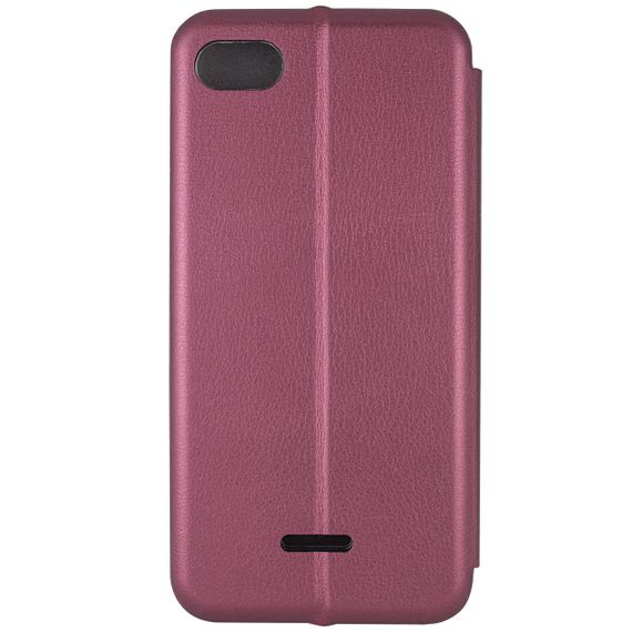 Шкіряний чохол (книжка) Classy для Xiaomi Redmi 6A Слот для визитки, Бордовий | Зображення 5