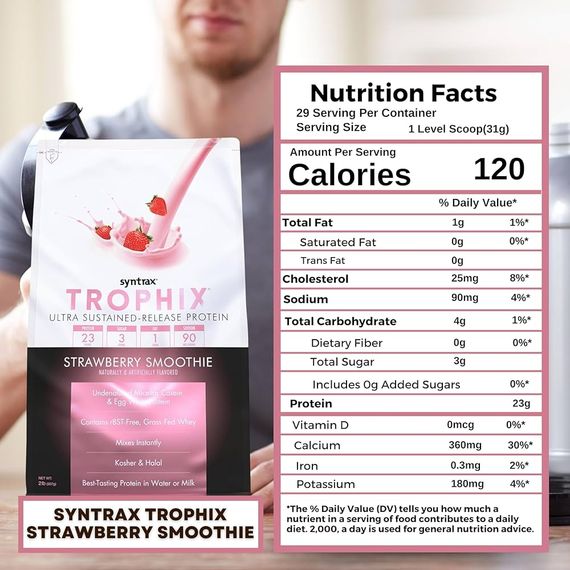 Протеин Syntrax Trophix 908 g (Strawberry Smoothie) | Зображення 1