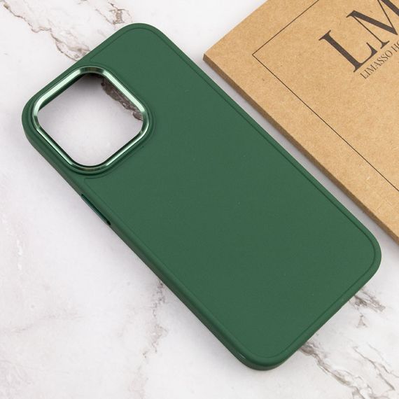TPU чохол Bonbon Metal Style для Apple iPhone 14 Pro (6.1") Силікон, Зелений/Army green | Зображення 3