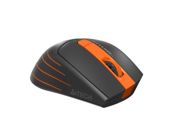 Миша бездротова A4Tech Fstyler FG30S (Orange), безшумна, USB, колір чорний+помаранчевий | Зображення 4