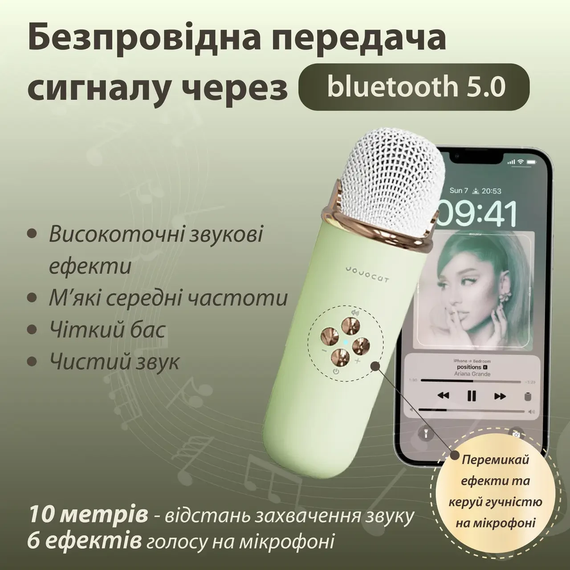 Колонка портативна з мікрофоном C-20 BT/TF/USB/FM 5 Вт Зелений C20GR | Зображення 3