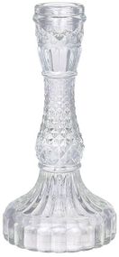 Свічник скляний "Crystal Glass" Ø11х22см, прозоре скло