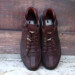 Нубукові теплі коричневі кеди