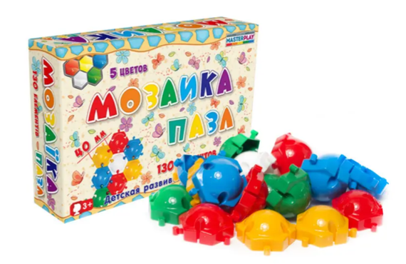 Дитяча мозаїка-пазл №5 1-146, 130 деталей Ø40мм | Зображення 2