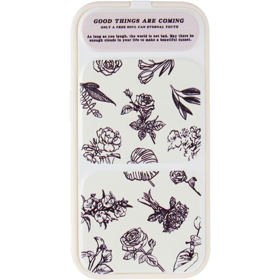 Чохол TPU Panel Stand для Apple iPhone 15 Pro Max (6.7") Floral Sketch | Зображення 1