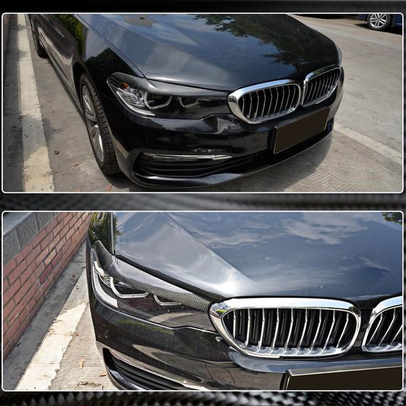 Реснички на Фары Сухой Карбон (2017-2020) для BMW 5 серия G30/31 | Зображення 4