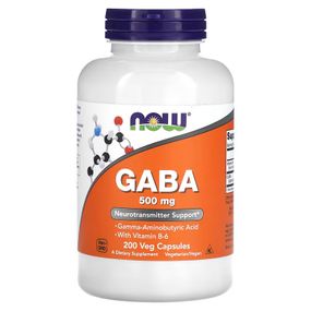 Гамма-аміномасляна кислота NOW Foods Gaba 500 mg 200 vcaps
