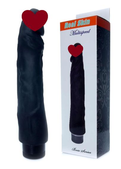 Вібратор Wibrator-Real Skin - Black Sex Aura