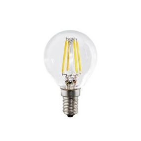 Лампа E14 Filament LED 4W 2700K 400 лм, тепле світло, прозора свічка 45×80 мм, комплект 6 шт